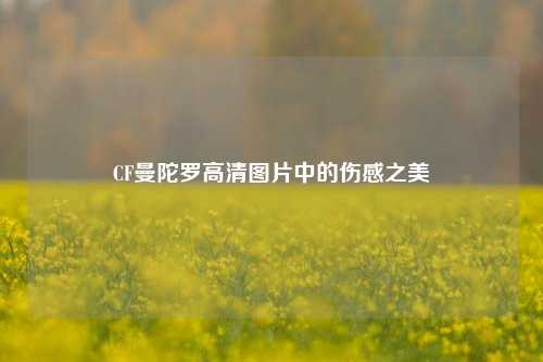 CF曼陀罗高清图片中的伤感之美