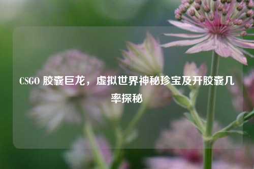 CSGO 胶囊巨龙，虚拟世界神秘珍宝及开胶囊几率探秘